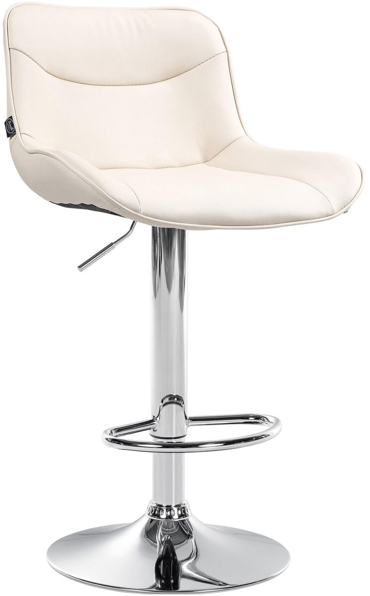 Taburete de bar vonore en polipiel simil cuero (pvc) crema 51x49x85 cm