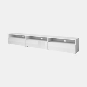 Móvel para televisão branco Sloan de 1 gaveta, de instalação livre ou de parede, 270 cm