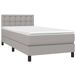 Cama box spring con colchón tela - Botones 100x200 Cama box spring con colchón tela - Botones 100x200 Azul