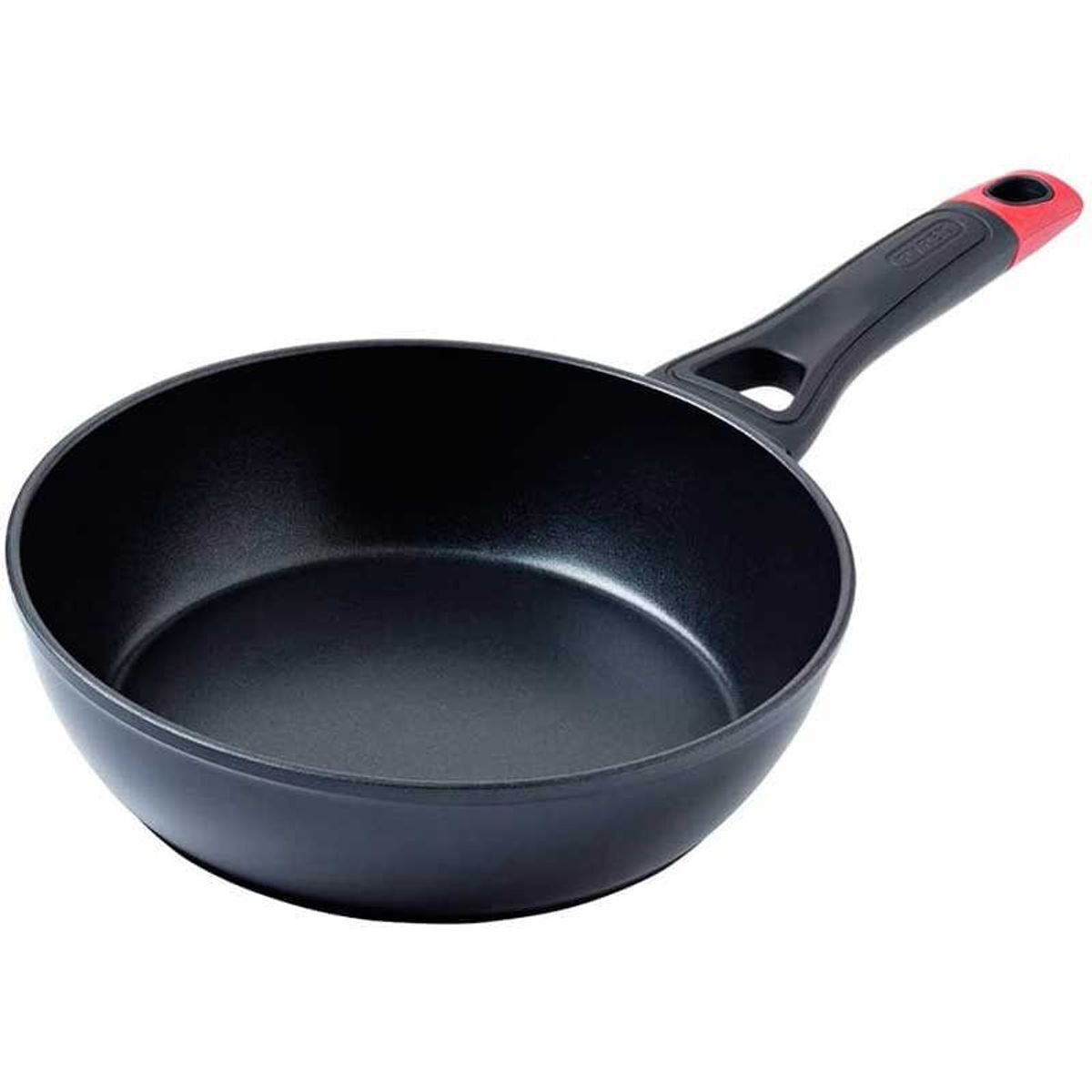 Sartén honda Óptima + Pyrex aluminio forjado negro Ø24 cm