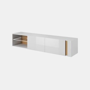 ARCADE4 TV-stand com um estilo moderno, medindo 46x188x40 cm e tem 4 prateleiras, 2 portas, bem como iluminação LED