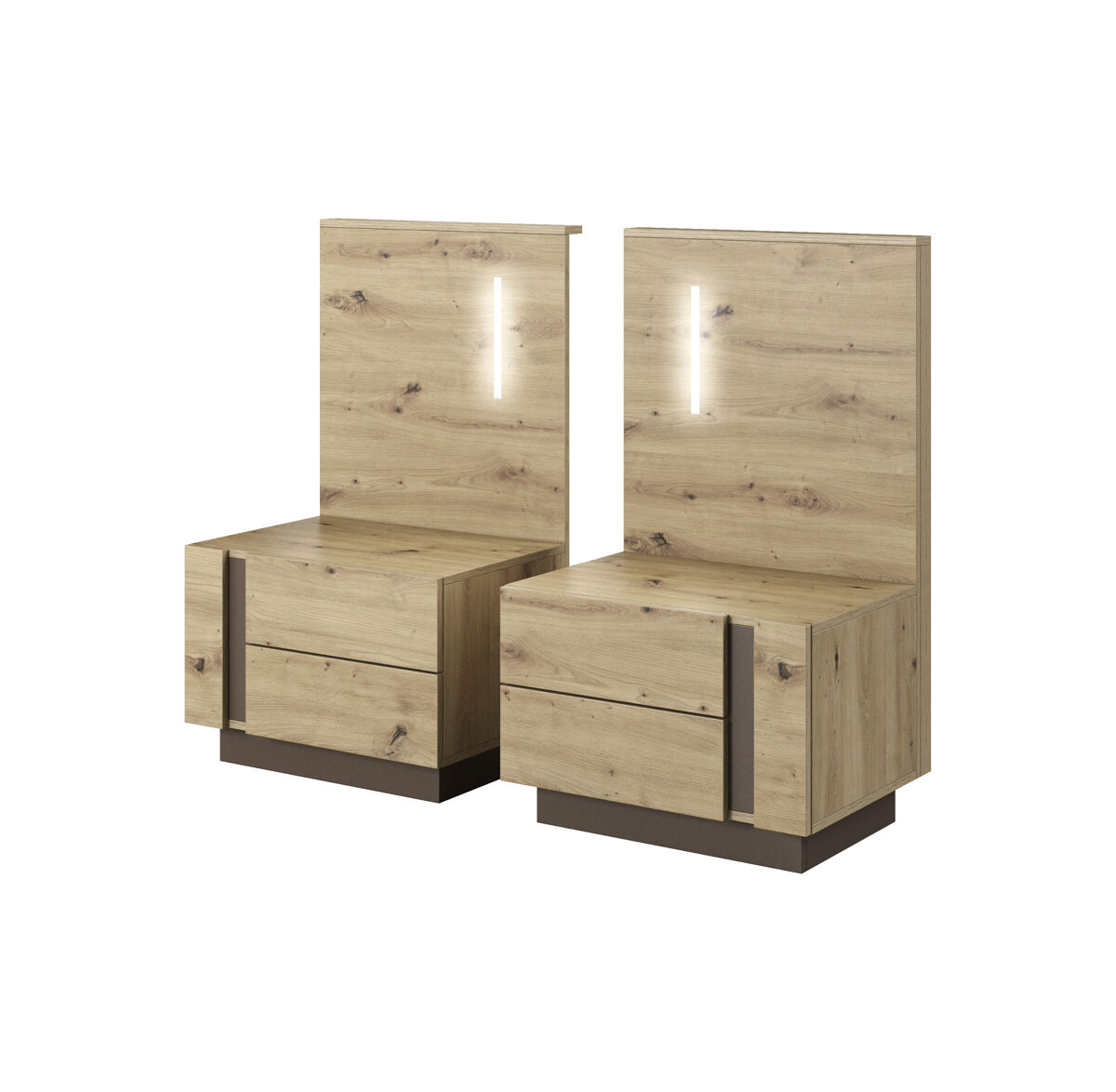 Mesilla de noche arcade con un estilo moderno, mide 102x60x46 cm y tiene 4 cajones