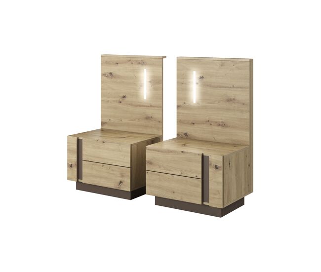 Mesilla de noche arcade con un estilo moderno, mide 102x60x46 cm y tiene 4 cajones