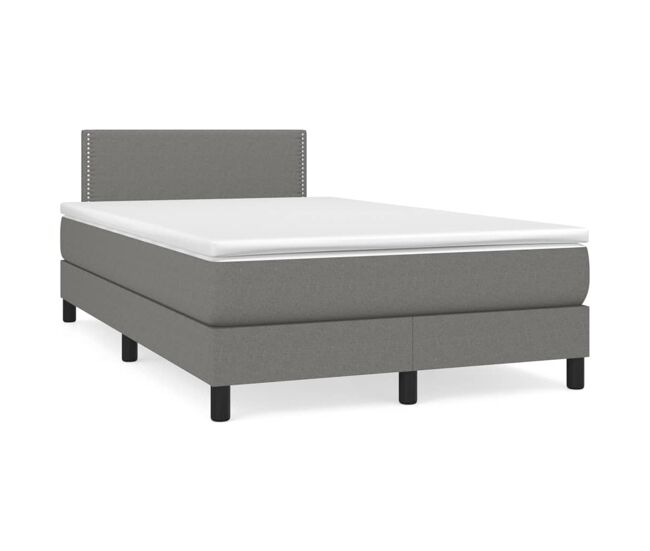 Cama box spring con colchón tela - Liso con clavos 120x200