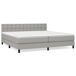 Cama box spring con colchón tela - Botones 200x200 Cama box spring con colchón tela - Botones 200x200 Azul