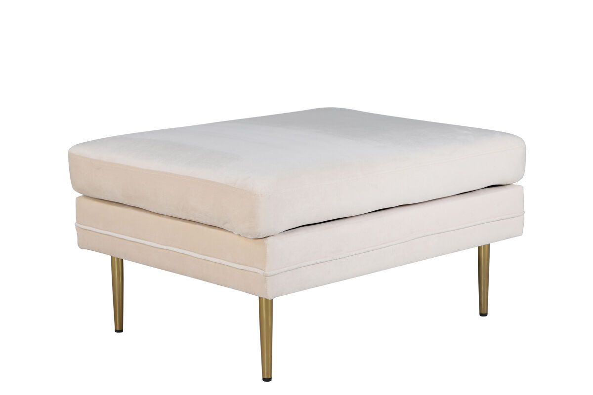 Puf boom blanco de estilo moderno, 49x90x70 cm