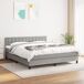 Cama box spring con colchón tela - Botones 180x200 Cama box spring con colchón tela - Botones 180x200 Gris Claro