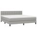 Cama box spring con colchón tela - Botones 180x200 Cama box spring con colchón tela - Botones 180x200 Gris Claro