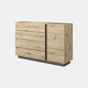 ARCADE cómoda com um estilo moderno, medindo 91x139x40 cm