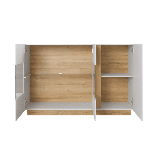 ARCADE cómoda com um estilo moderno, medindo 91x139x40 cm