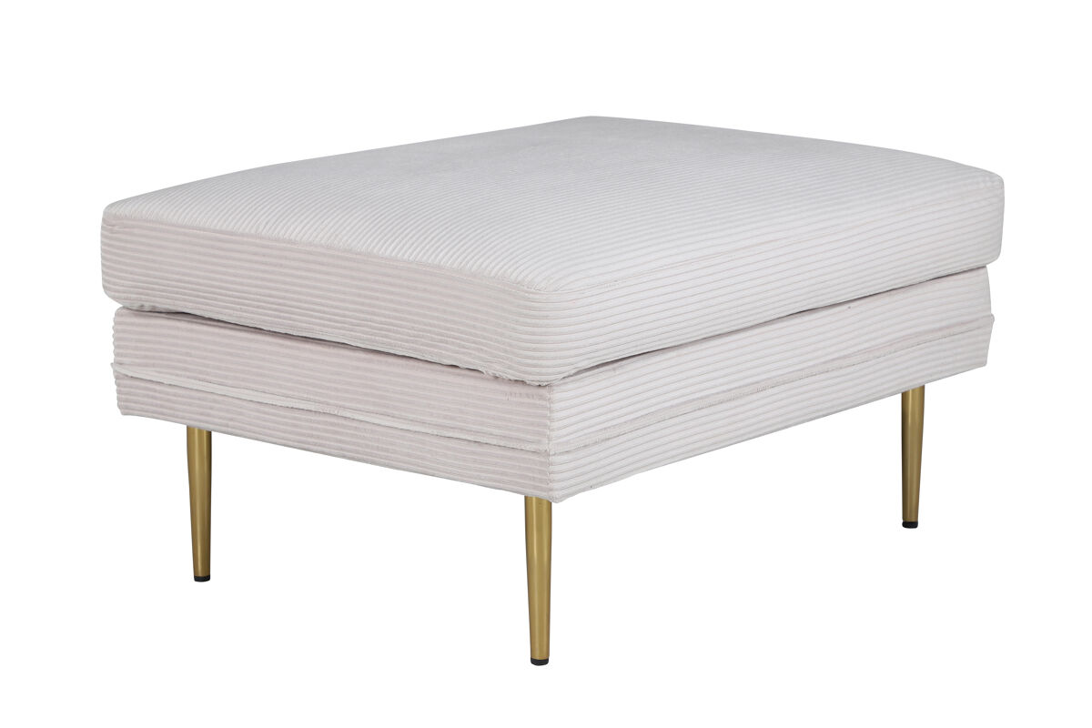 Puf boom blanco de estilo moderno, 49x90x70 cm
