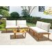 Beliani Conjunto de jardín Madera con certificado FSC® FRASCATI Beliani Conjunto de jardín Madera con certificado FSC® FRASCATI Crema