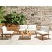 Beliani Conjunto de jardín Madera con certificado FSC® FRASCATI Beliani Conjunto de jardín Madera con certificado FSC® FRASCATI Crema