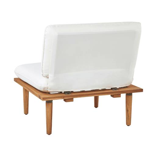 Conjunto de jardim com mesa 4 lugares FRASCATI Madeira de Acácia certificada Branco creme