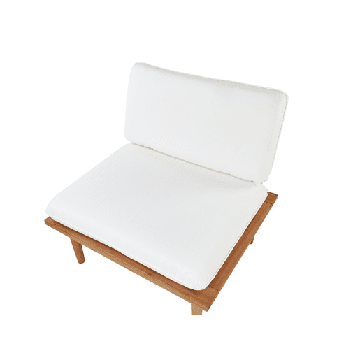 Conjunto de jardim com mesa 4 lugares FRASCATI Madeira de Acácia certificada Branco creme