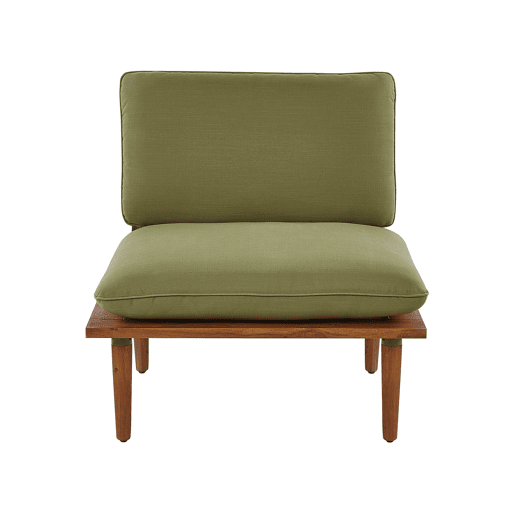 Conjunto de jardim com mesa 4 lugares FRASCATI Madeira de Acácia certificada Verde-oliva