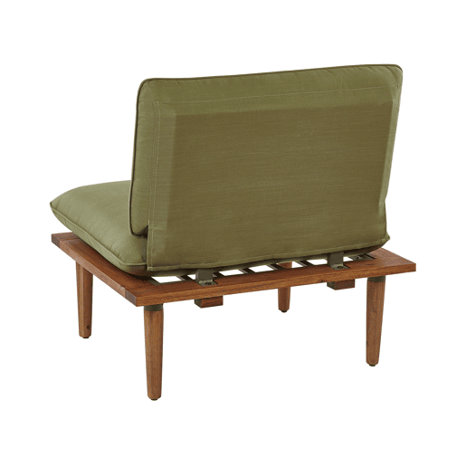Conjunto de jardim com mesa 4 lugares FRASCATI Madeira de Acácia certificada Verde-oliva