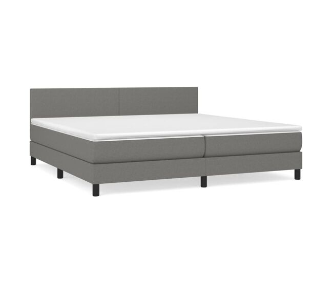 Cama box spring con colchón tela - Diseño plano 200x200