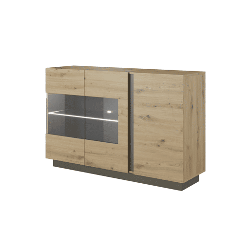 ARCADE cómoda com um estilo moderno, medindo 91x139x40 cm