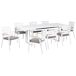 Beliani Conjunto de comedor VALCANETTO/TAVIANO Beliani Conjunto de comedor VALCANETTO/TAVIANO Blanco/ Gris