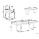 Beliani Conjunto de comedor VALCANETTO/TAVIANO Beliani Conjunto de comedor VALCANETTO/TAVIANO Blanco/ Gris