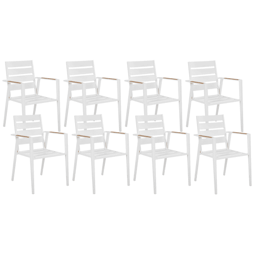 Conjunto refeição jardim 8 lugares em alumínio cinzento 180240 cm VALCANETTOTAVIANO