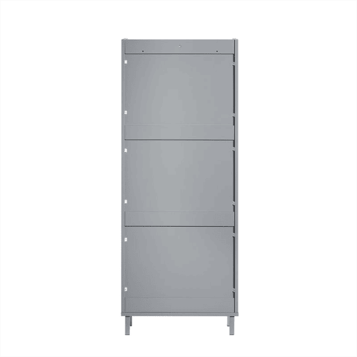 SoBuy FSR151-H-HG Sapateira estreita com 3 abas Cinzento