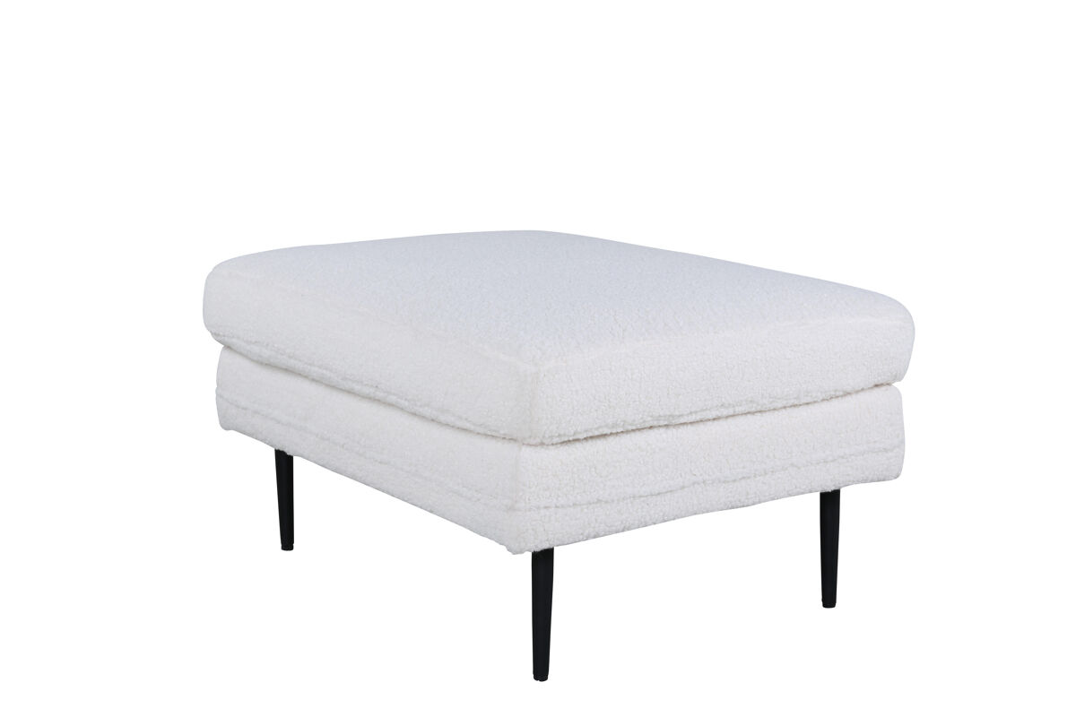 Puf boom blanco de estilo moderno, 49x90x70 cm