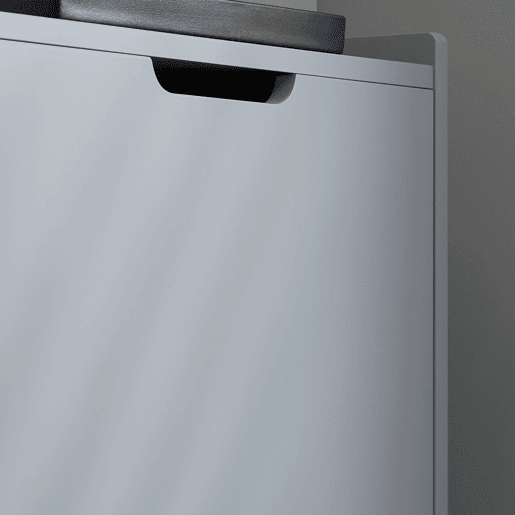 SoBuy FSR151-HG Sapateira estreita com 2 abas Cinzento