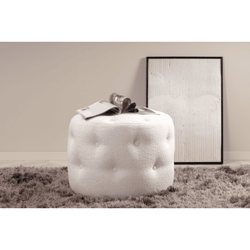 Puff BENJAMIN com um estilo moderno, medindo 44x55x55 cm