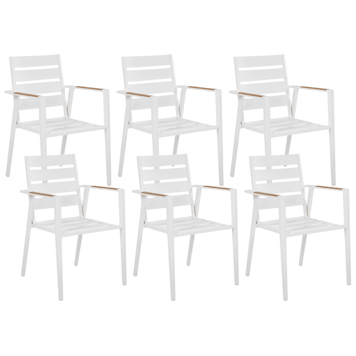 Conjunto refeição jardim 6 lugares em alumínio cinzento 180240 cm VALCANETTOTAVIANO Conjunto refeição jardim 6 lugares em alumínio cinzento 180240 cm VALCANETTOTAVIANO