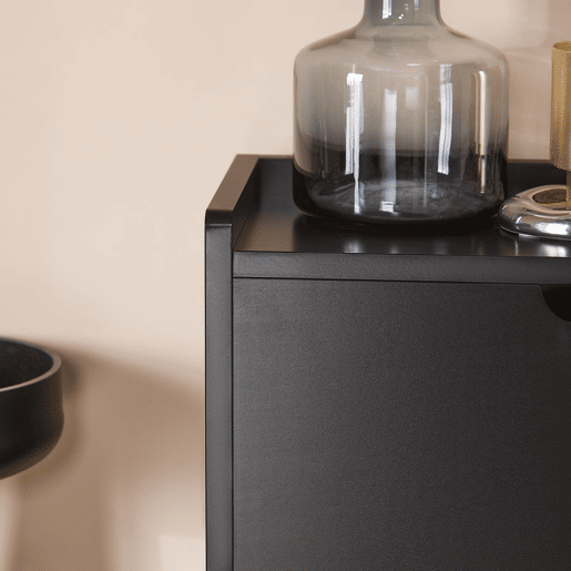 SoBuy FSR151-H-SCH Sapateira estreita com 3 abas Preto