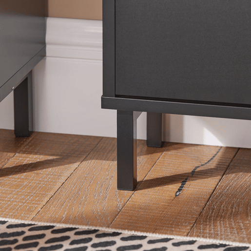 SoBuy FSR151-H-SCH Sapateira estreita com 3 abas Preto