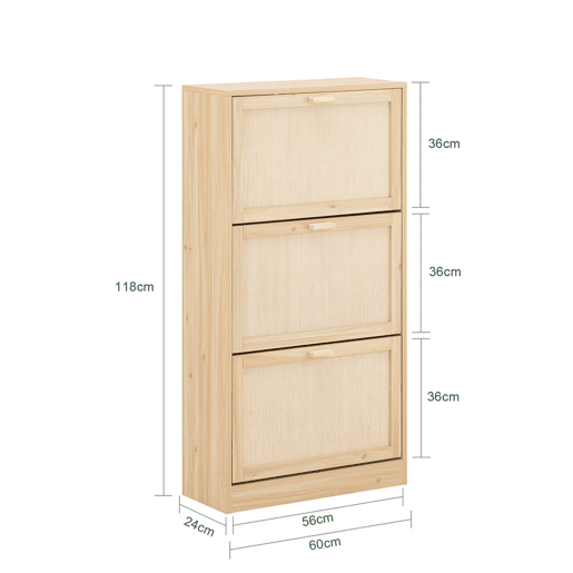 SoBuy FSR159-N Sapateira com 3 Abas e 6 Prateleiras