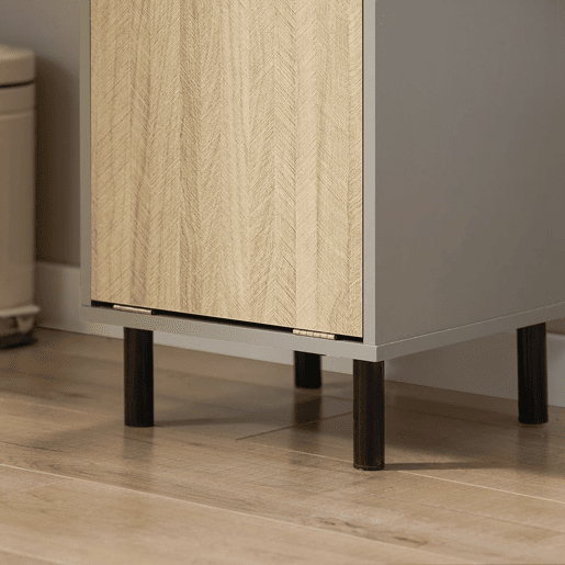 SoBuy Cesto para roupa suja com 1 cesto Cinzento e de madeira BZR132-NG