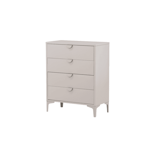 Cómoda PIRING em bege com estilo moderno, com 117x78x40 cm e 4 gavetas