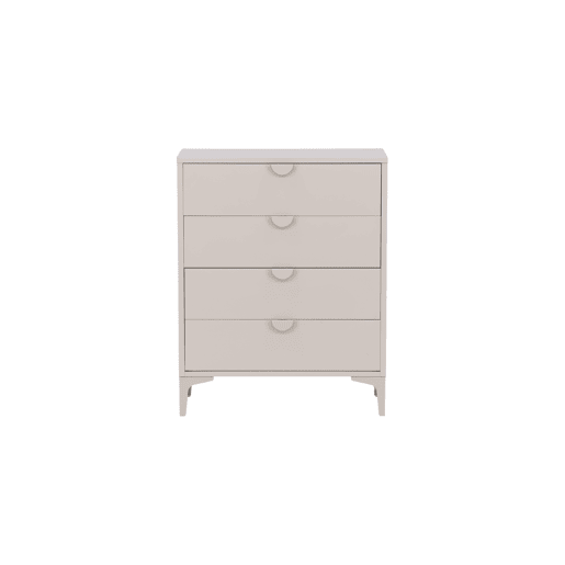Cómoda PIRING em bege com estilo moderno, com 117x78x40 cm e 4 gavetas
