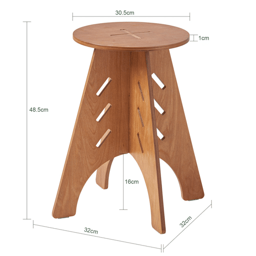 SoBuy HFBT01-K-BR Mesa de apoio pequena com juntas em espinha de peixe castanhas