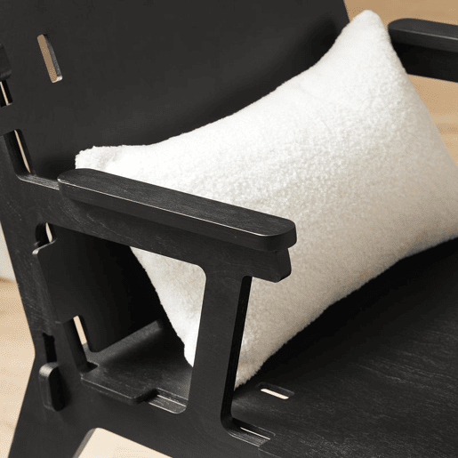 SoBuy HFST02-SCH Cadeira de Balanço Cadeira de Jantar com Encosto Preto