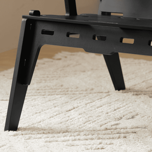 SoBuy HFST02-SCH Cadeira de Balanço Cadeira de Jantar com Encosto Preto