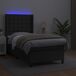 Cama box spring y colchón LED cuero sintético - Botones 90x200 Cama box spring y colchón LED cuero sintético - Botones 90x200 Blanco
