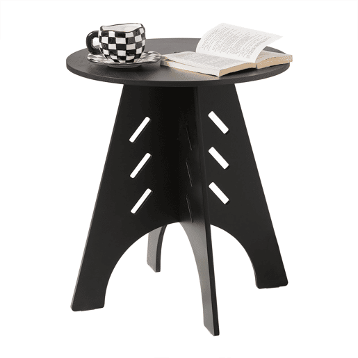 SoBuy HFBT01-SCH Mesa de apoio com juntas em espinha de peixe pretas SoBuy HFBT01-SCH Mesa de apoio com juntas em espinha de peixe pretas