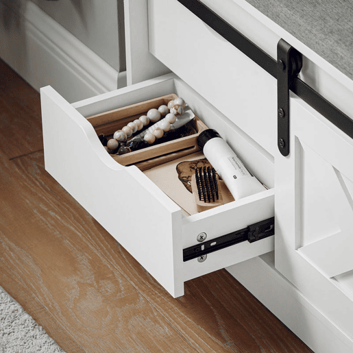 SoBuy Banco para arrumação de sapatos com porta de correr FSR153-W