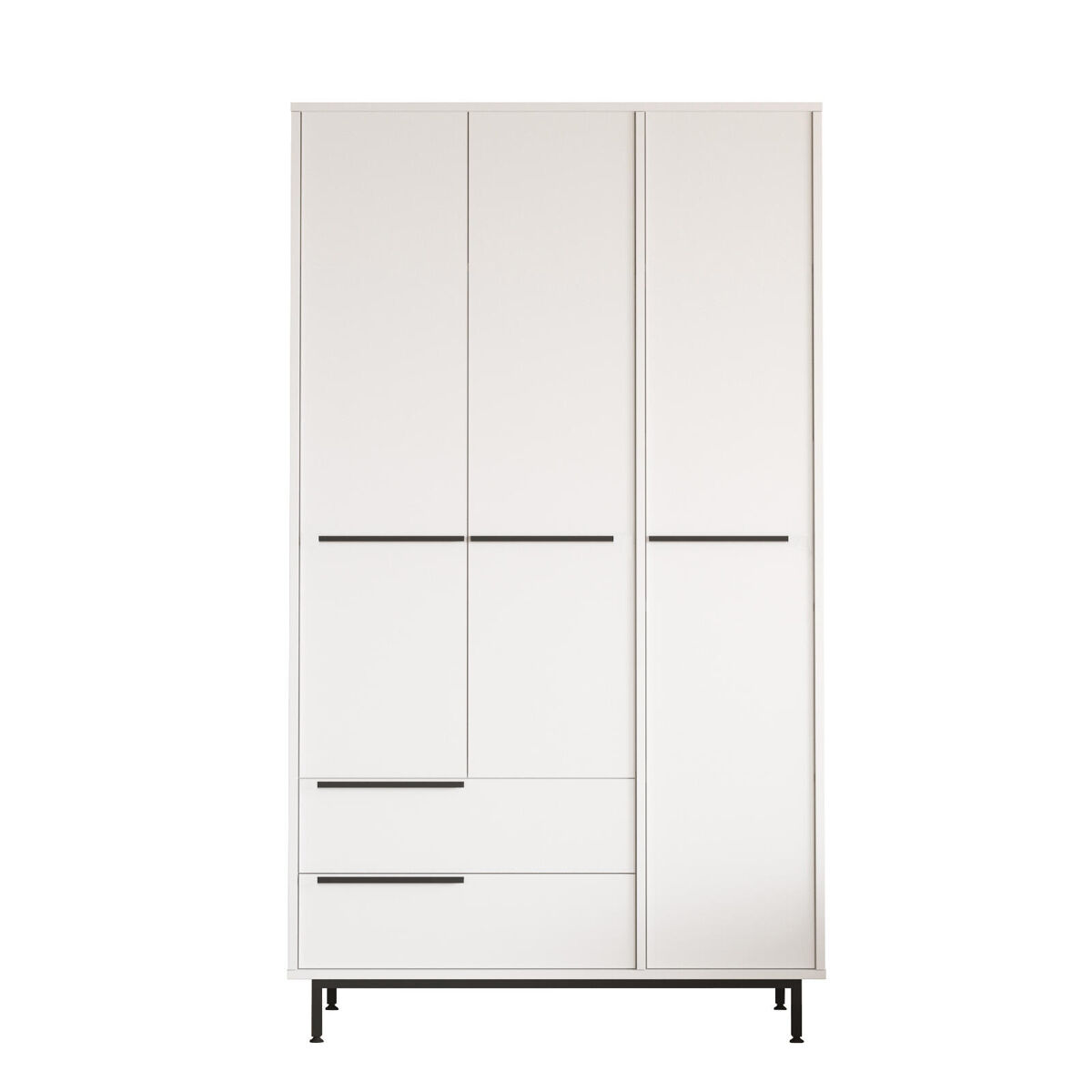 Armarios ocean, estilo moderno, medidas 196x112x55 cm, con 3 puertas y 2 cajones y 6 estantes