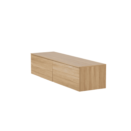 Cómoda FRIHAMN em madeira natural com um estilo moderno, com 35x160x45 cm e 2 gavetas