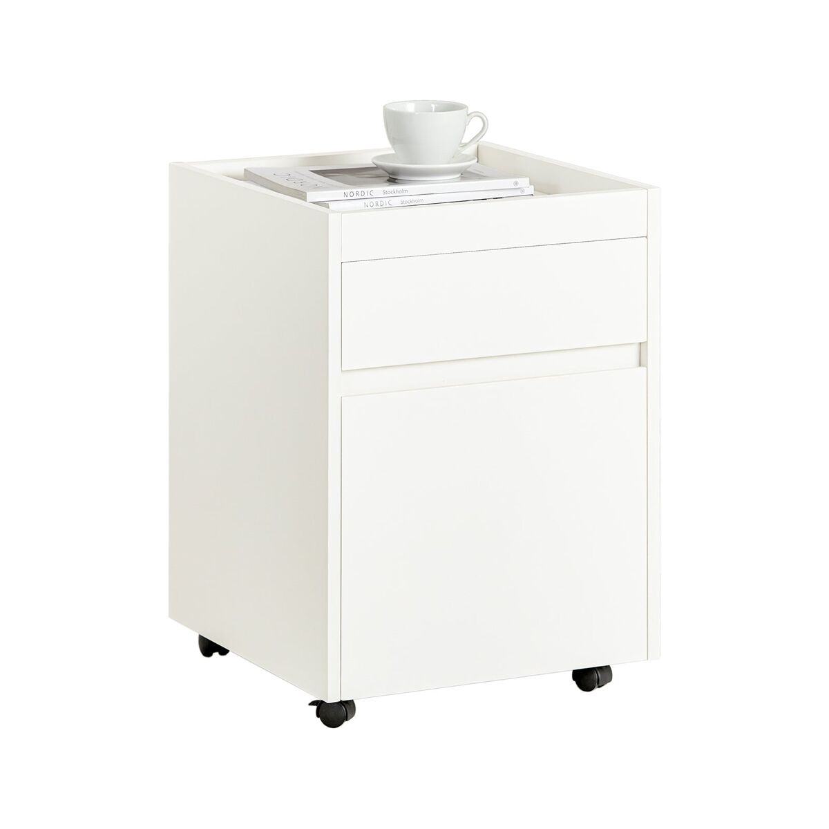 Sobuy fbt121-w archivador de oficina casa con 2 cajones
