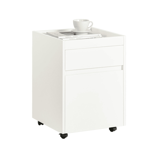 SoBuy FBT121-W Armário de arquivo para escritório em casa com 2 gavetas