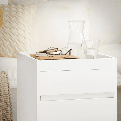 SoBuy FBT121-W Armário de arquivo para escritório em casa com 2 gavetas