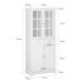 Aparador Alto con 4 Puertas 2 Cajones FSB76-W SoBuy Aparador Alto con 4 Puertas 2 Cajones FSB76-W SoBuy Blanco