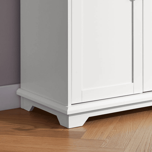 SoBuy FSB76-W Aparador alto com 4 portas e 2 gavetas